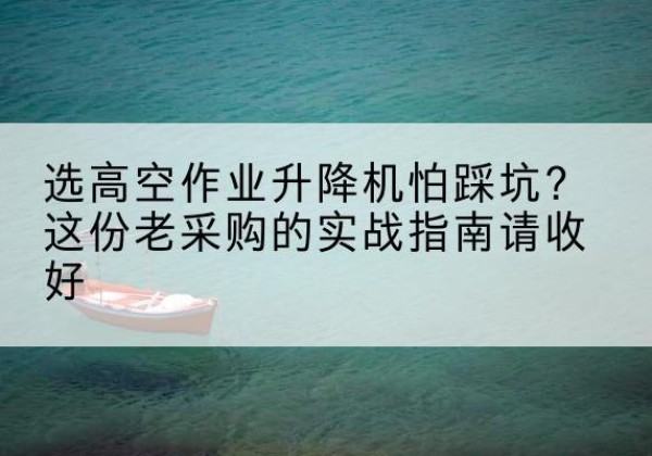 德阳高空作业升降机厂家推荐-选高空作业升降机怕踩坑？这份老采购的实战指南请收好