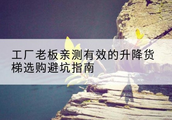 德阳升降货梯怎么选-工厂老板亲测有效的升降货梯选购避坑指南